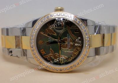 ROLEX DATEJUST SPECIAL EDITION BLACK FACE MEDIUM SIZE
